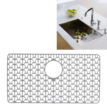 Imagem de Tapete pia cozinha, protetor pia antiderrapante resistente a arranhões silicone premium, grade pia silicone multifuncional reutilizável para proteção pratos, máquina lavar louças