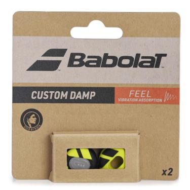 Imagem de Antivibrador Babolat Custom Damp Com 2 Unidades Preto e Amarelo