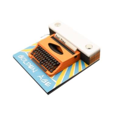 Imagem de Esquirla Notebook Memorando Pad, Pocket Retro Matrewriter Shaped Writing Note Pad, de notas para escritório de trabalho Escreva para fazer listas de