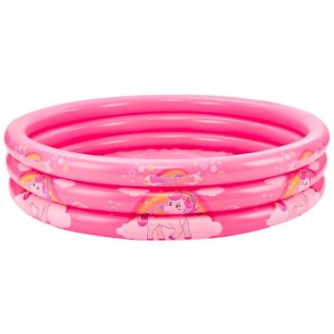 Imagem de Piscina Inflavel 190L 121cm 3 Aneis Unicornio Rosa