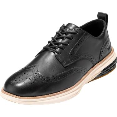 Imagem de Cole Haan Sapato Oxford masculino Grand Hurrion Wingtip, Preto/Marfim, 40