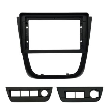 Imagem de Moldura 9 Pol. Gol Rally e Saveiro Cross G5 com suporte 2 e 4 botões - Preto - Fiamon