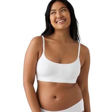 Imagem de True & Co Sutiã feminino macio com decote quadrado ajustável nas costas, Branco, G