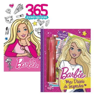 Imagem de Kit Livro Barbie Meu Diário e 365 Desenhos para Colorir - Ciranda Cult