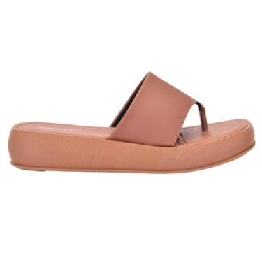 Imagem de Sandália Tamanco Papete Caramelo Confortável Moda Verão Top - Lavithi,