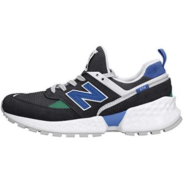 Imagem de New Balance 574 Tênis esportivo para meninos, Preto/azul UV, 17