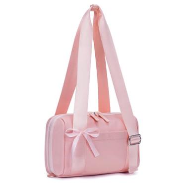 Imagem de ANKICK Mini bolsa de ginástica pequena para mulheres, bolsa de treino rosa, leve para fins de semana, viagens, esportes, ioga, fitness, rosa, Small