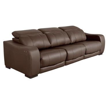 Imagem de Sofá de Couro Elétrico Reclinável e Retrátil 3 Lugares Confortline Mar