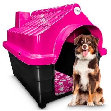 Imagem de Casa Casinha De Cachorro Plástica N6 Injetada Mecpet (Rosa, Nº 06)