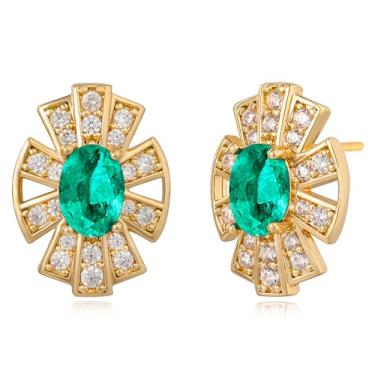 Imagem de BENEIGE Brincos delicados banhados a ouro 14K para mulheres, brincos delicados, hipoalergênicos, minimalistas, joias para presente para mulheres, Sem pedra preciosa