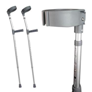 Imagem de Par De Muleta Canadense Articulada Hidrolight 130kg Alumínio