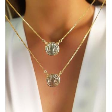 Imagem de Escapulário São Bento 1.2 cm Banhado em Ouro18k - Lazzuli Joias