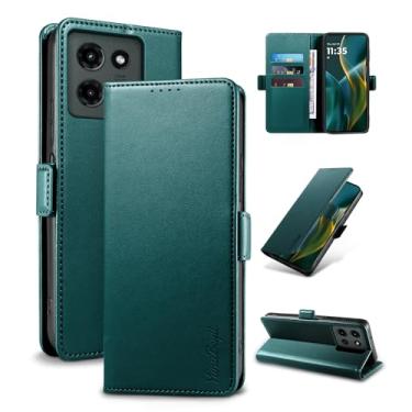 Imagem de YunuBeyii Capa Carteira para Moto G 5G (2025) - [Bloqueio RFID] Capinha Flip Magnética para Celular de Couro PU de Luxo com Suporte,Case Proteção,Rsistente,Antichoque, Verde