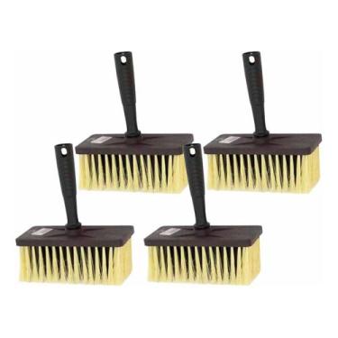 Imagem de 4 Broxa Escova Retangular 15,5 x 5,5cm Roma Pintura Limpeza