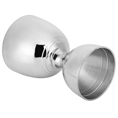 Imagem de Copos de Vinho Copo de Aço Inoxidável Cocktail Jigger Misturador Bartender Ferramenta Acessórios Barra Dupla Cabeça Onça (Prata)