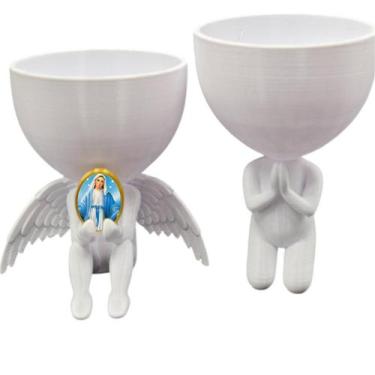 Imagem de Kit Decoração Nossa Senhora das Graças Anjinho  Oração - Point da Fe