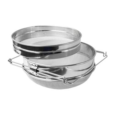 Imagem de Milageto Penela de abelha dupla de aço inoxidável, filtro de filtro de detritos de mel, ferramentas de extração