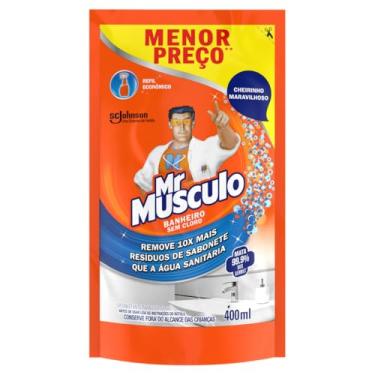 Imagem de Mr. Músculo Desinfetante Banheiro Sem Cloro, Refil Sachê 400ml