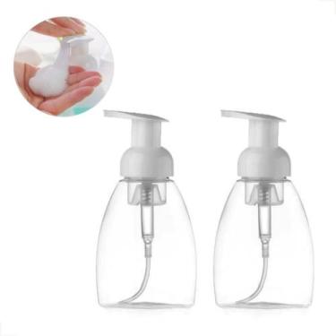 Imagem de Kit 2 Porta Sabonete Liquido Pump De Plastico 300ml Com Espuma - JCBIL