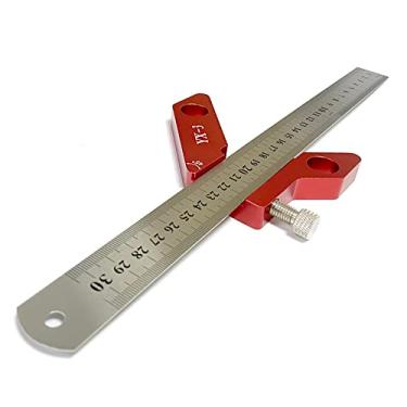 Imagem de Localizador central central de escriba para marcenaria, 45°, 90°, calibre de escrição de réguas, ferramenta magnética de medição de madeira