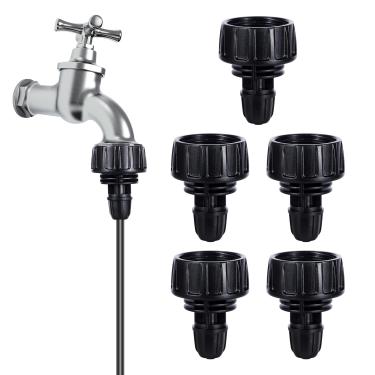 Imagem de FULAIERGD Adaptador de mangueira de irrigação de 3/10.2 cm a 1/10.2 cm, adaptador de torneira de 3/10.2 cm para tubos de irrigação de 1/10.2 cm, adaptadores de mangueira de irrigação por gotejamento