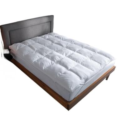 Imagem de Protetor De Colchão Pillow Top Cama Box Solteiro Casal Queen Ou King Tecido Macio Hiper Percal 400 Fios(branco,Casal)