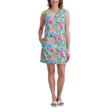 Imagem de Stella Parker Roupa feminina de verão casual para viagem, vestido de verão para resort, saída de praia, vestido de férias, Sky Multi, G