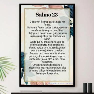Imagem de Genérico, Quadro Salmo 23 Oração Religioso Rezar Fé A3 35x45cm