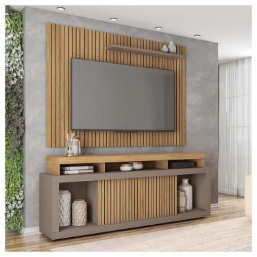 Imagem de Rack E Painel Para Tv Até 70 Polegadas Marrom Aegon Caemmun