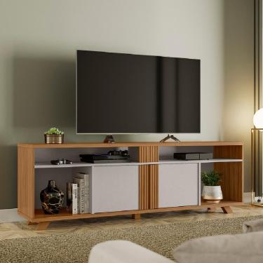 Imagem de Rack Bancada Para Tv Até 70 Polegadas 1,80M Nt 1290 Freijó / Off White Freijó Trend