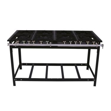 Imagem de Fogão Industrial Profissional A Gás Extra De Parede 8 Bocas 4 Bocas Duplas E8d4e - Venâncio