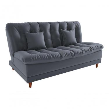 Imagem de Sofá Cama Duda Veludo Cinza Matrix Sala Premium Original 3 Lugares
