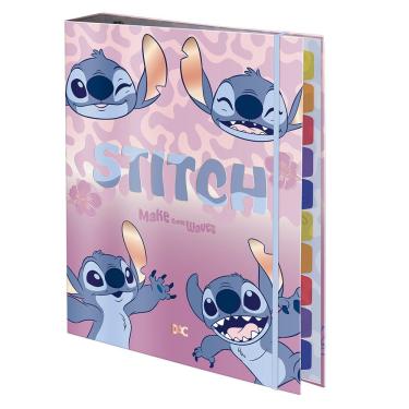 Imagem de Fichário Universitário Dac Com Elástico Disney Stitch 48 Folhas
