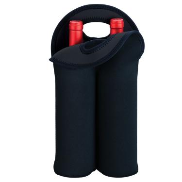 Imagem de Bolsa Térmica Porta Garrafa Neoprene Mantém Temperatura 1h Cor:preto