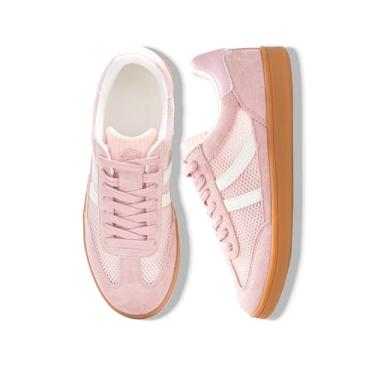 Imagem de Rosella Carlie Tênis feminino – Tênis feminino moderno com palmilha removível – Sapatos de primavera elegantes e leves para mulheres, casuais, antiderrapantes, com cadarços, calçados de caminhada