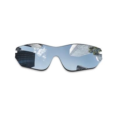 Imagem de Lentes de reposição espelhadas polarizadas premium Combime 8 para óculos de sol Oakley Radar Edge OO9184 - Espelho prateado, Prata, One Size