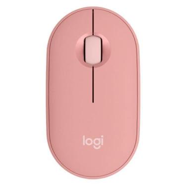 Imagem de Mouse sem fio Logitech Pebble 2 M350s Rosa - Silencioso