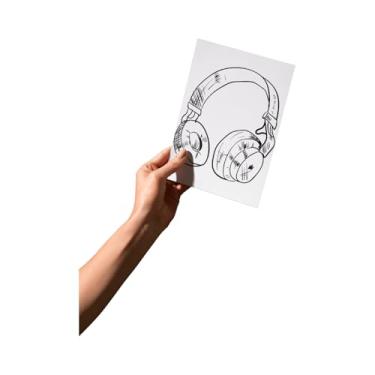 Imagem de Arte Decorativa para Colagem em Motocicletas, Adesivos Personalizados (Fone Imenso)