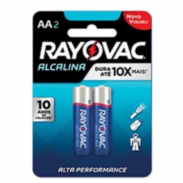 Imagem de Pilha Pequena Aa Alcalina Com 2 Rayovac