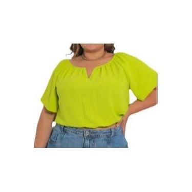Imagem de Blusa duna ombro a ombro plus size decote v moda feminina - Filó Modas