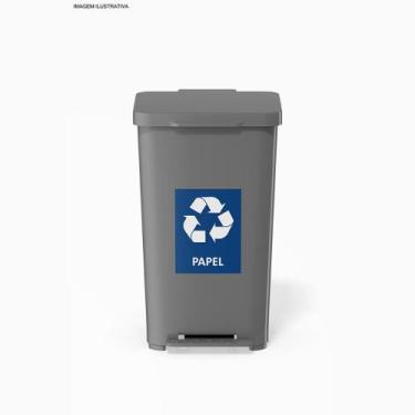 Imagem de Kit 2 Adesivos Para Lixeiras Coleta Seletiva Papel 20x15 - PRESENTE-BR