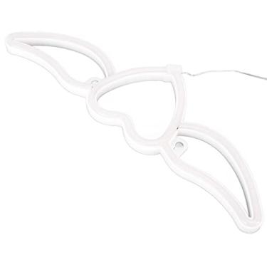 Imagem de Marhynchus Asas de Néon Em Forma de Coração Sign de Neon Exclusivo Design Duplo Casamento Cena de Confissão (Luz branca quente + luz rosa)