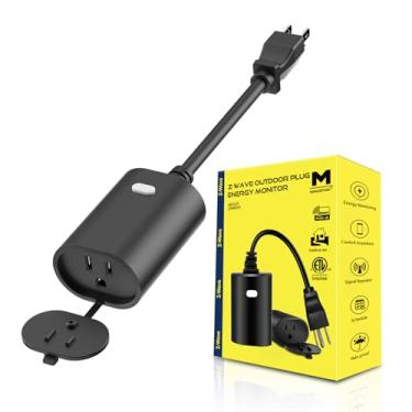 Imagem de Plugue Z-Wave para ambientes externos com monitoramento de energia, extensor de alcance repetidor integrado, Z-Wave Hub necessário, compatível com Alexa e Google Assistant (MP22ZP)