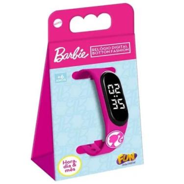 Imagem de Barbie Relógio Digital Botton Fashion Rosa F0190-7 - Fun - Fun Divirta