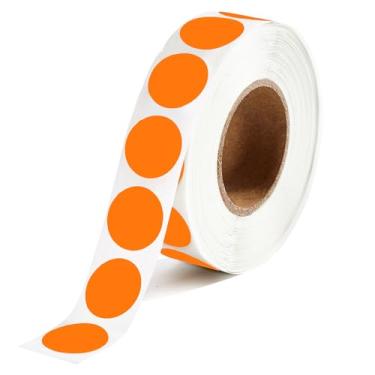 Imagem de 1000 peças de adesivos redondos laranja 1/2 polegada coloridos círculos adesivos pequenos etiquetas de código para escritório, loja, quintal, venda, casa, sala de aula, marcação (laranja)