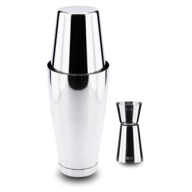 Imagem de Kit Coqueteleira e Dosador Profissional de Aço Inox Weck