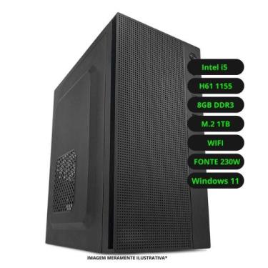 Imagem de Computador CPU Intel Core i5 8GB DDR3 SSD 1TB Wi-Fi Fonte 230W Bivolt 