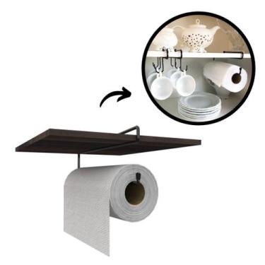 Imagem de Suporte Porta Papel Toalha Armário Prateleira Cozinha - Shop Mais Pets