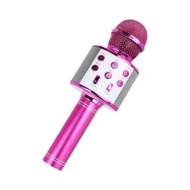 Imagem de Microfone De Karaokê Sem Fio Bluetooth Para Crianças Com Alto-falante 