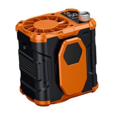 Imagem de Ｂｅｓｇａ Ventilador de cintura portátil com clipe de cinto e lanterna, ventilador com vento forte e resfriamento pessoal com alça de pescoço para caminhadas, 8000mah